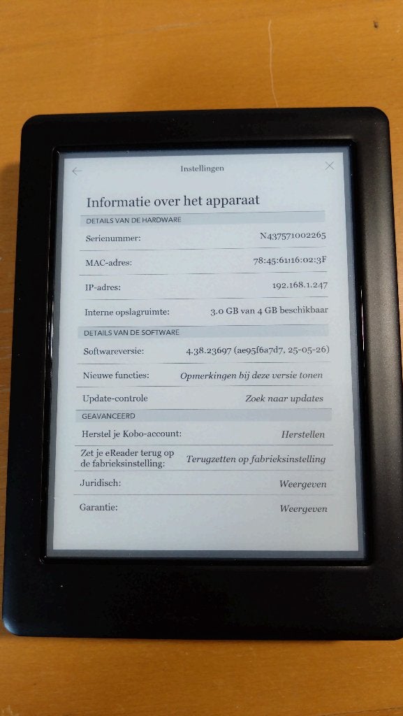 Kobo Glo HD, Computers en Software, E-readers, Gebruikt, 6 inch of minder, Ophalen of Verzenden, Wi-Fi