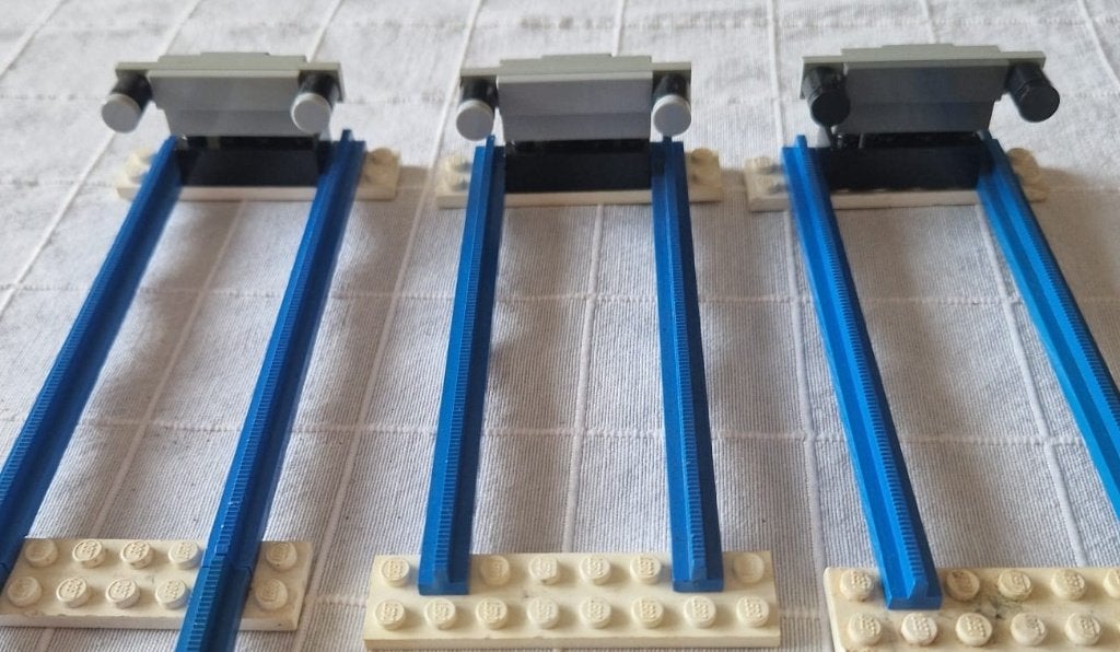 Lego 3 treinbuffers MOC, Ophalen of Verzenden, Gebruikt, Lego