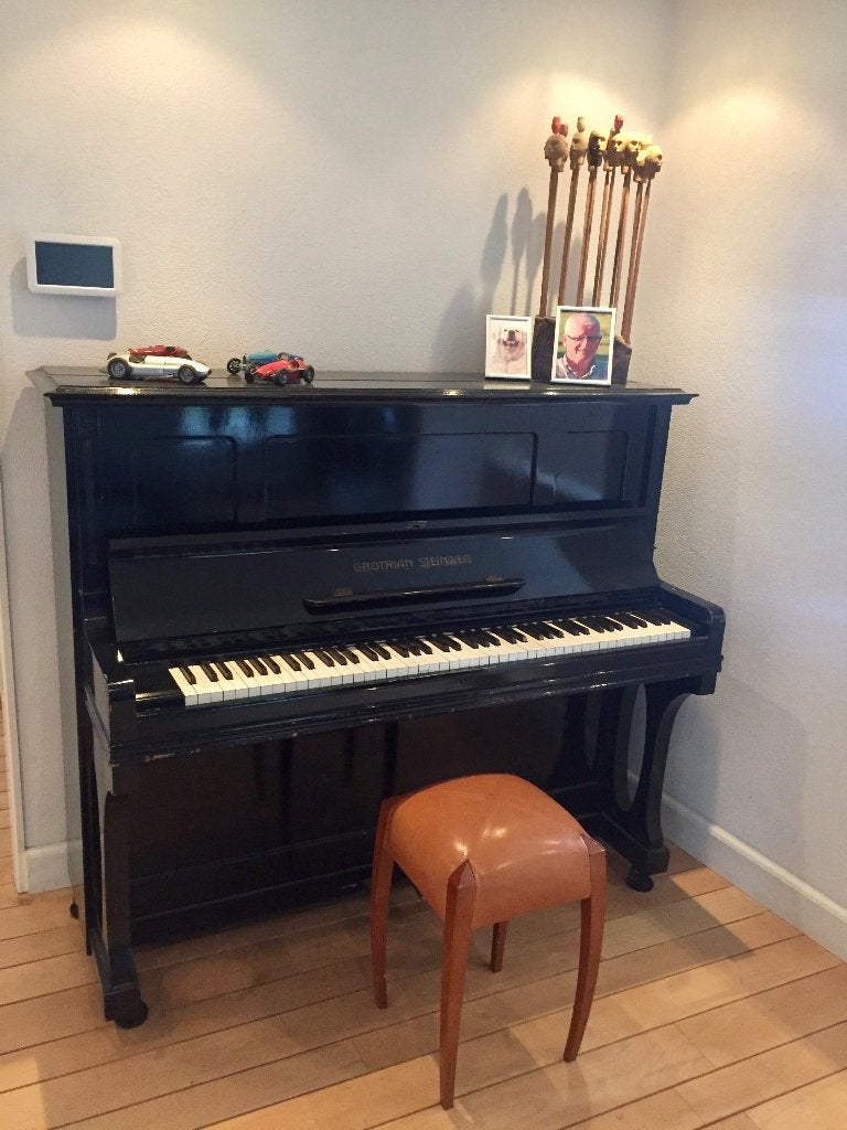 Grotrian Steinweg piano, Ophalen, Gebruikt, Zwart, Piano