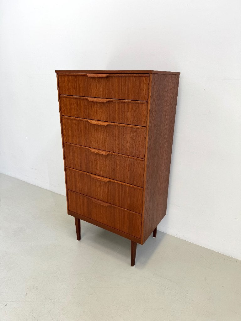 Vintage ladekast jaren 60, Huis en Inrichting, Kasten | Ladekasten, Verzenden, Teakhout, 50 tot 100 cm, Zo goed als nieuw