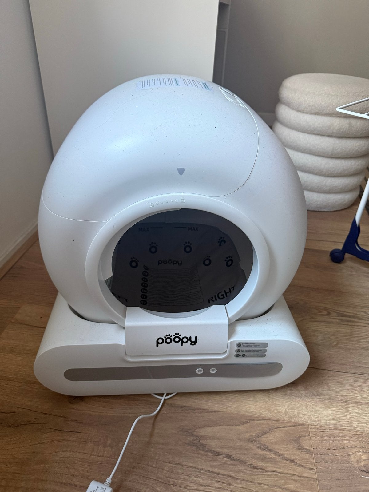 Poopy Nano 3 + 5 zakken kattengrind  + grindmat+ vuilniszak, Ophalen, Zelfreinigend, Nieuw