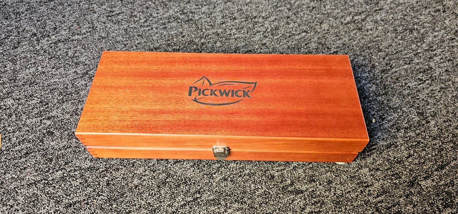 Pickwick theedoos met 6 vakken, Gebruikt, Hout, Ophalen of Verzenden, Theedoos