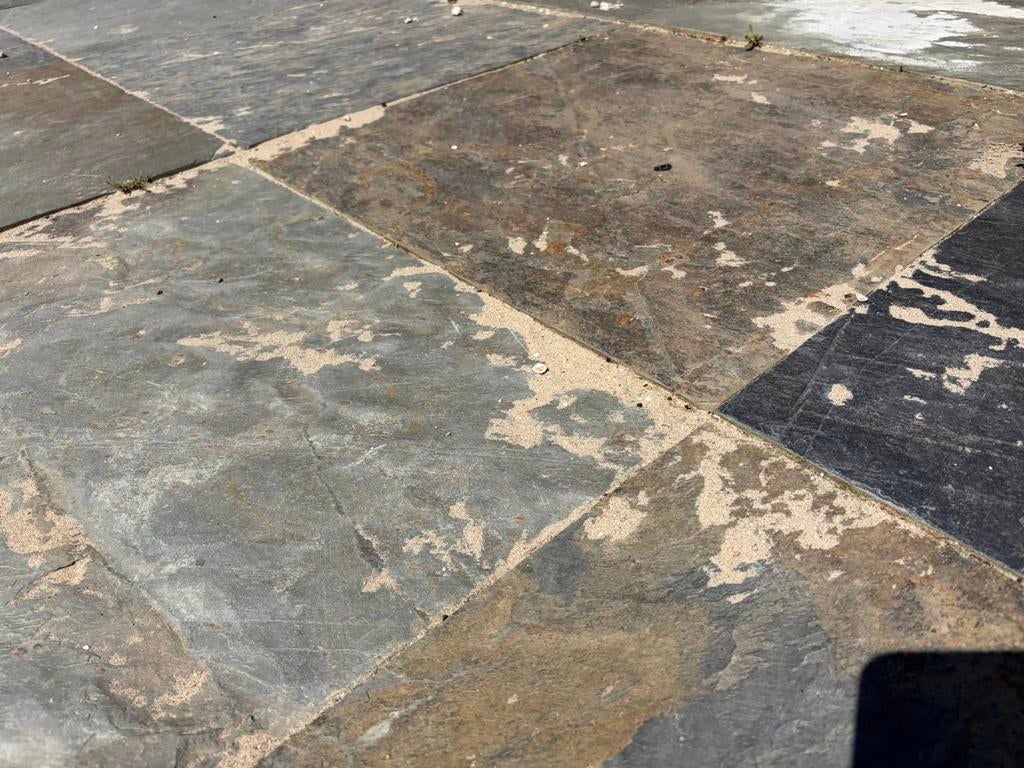 14 natuurtegels, Ophalen, Gebruikt, Beton, Terrastegels