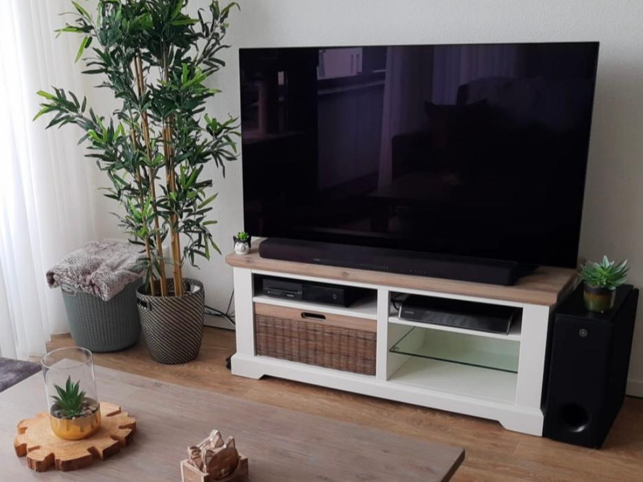 Happy Home Mallorca tv-meubel, Ophalen, 100 tot 150 cm, Minder dan 100 cm, 25 tot 50 cm