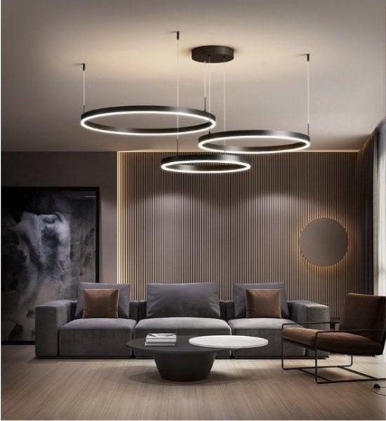 Moderne LED Hanglamp - Cirkelvormig Design, Ophalen, 100 tot 150 cm, Nieuw, 50 tot 100 cm
