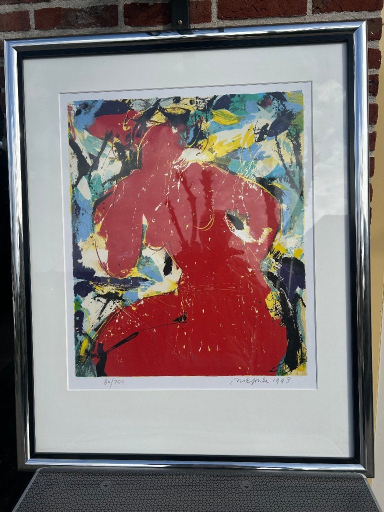 Nic Jonk Kleuren zeefdruk Amante, 107hx187b, handgesigneerd, Ophalen