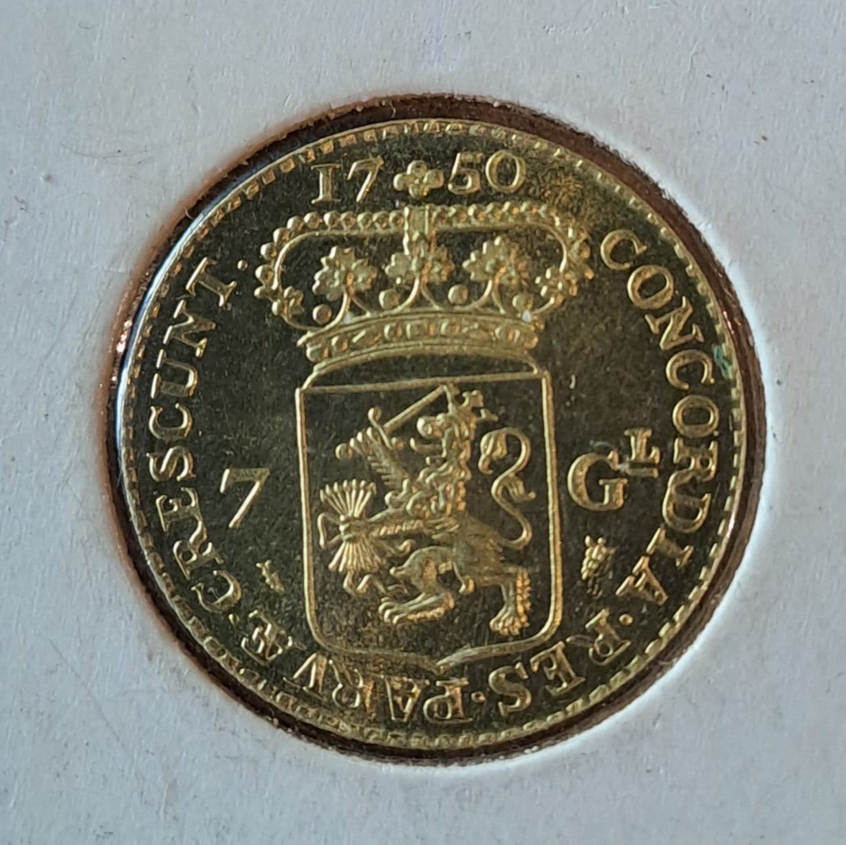 Gouden Dukaat 1750 - Holland - naslag 1960, Vóór koninkrijk, Losse munt, Goud, Overige waardes