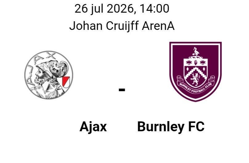 2 tickets Ajax-Burnley te koop, Tickets en Kaartjes, Sport | Voetbal, Losse kaart, Twee personen, Juli