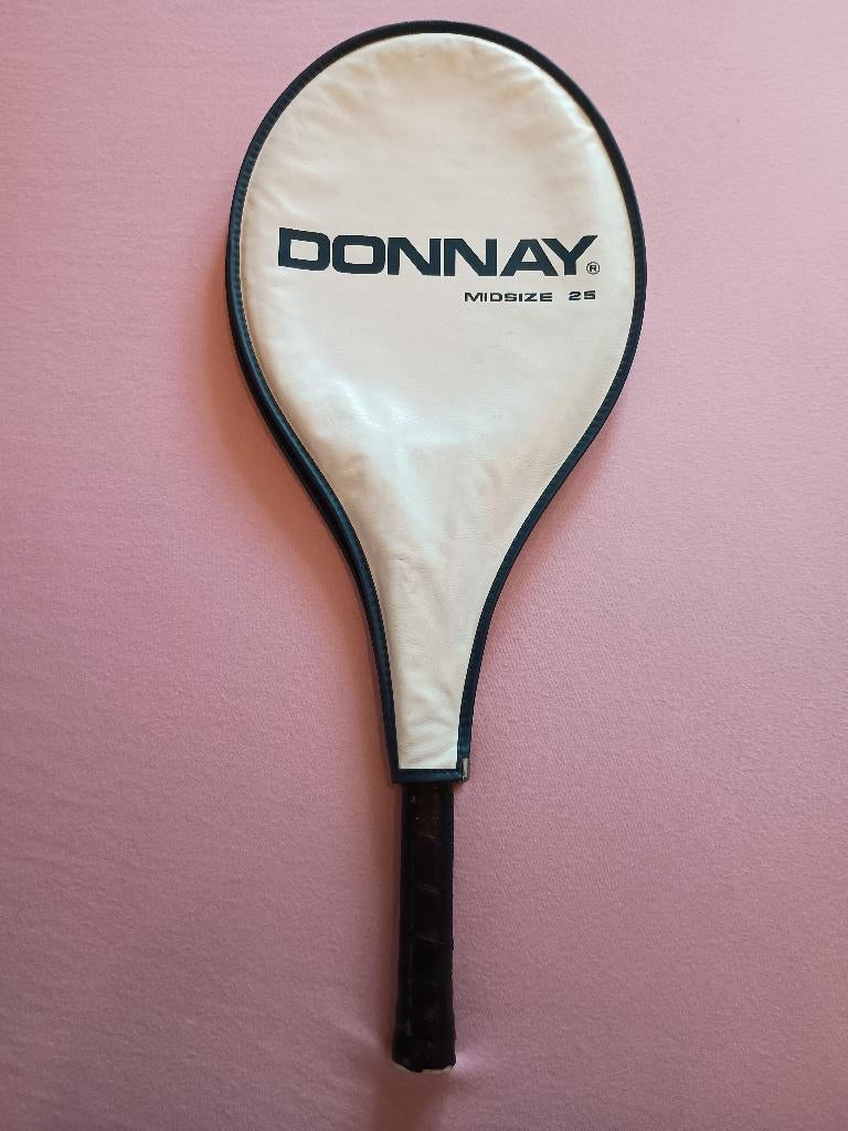 Vintage Donnay Midsize 25 tennisracket + hoes | V&D editie, Sport en Fitness, Tennis, Ophalen of Verzenden, Gebruikt, Racket, Overige merken