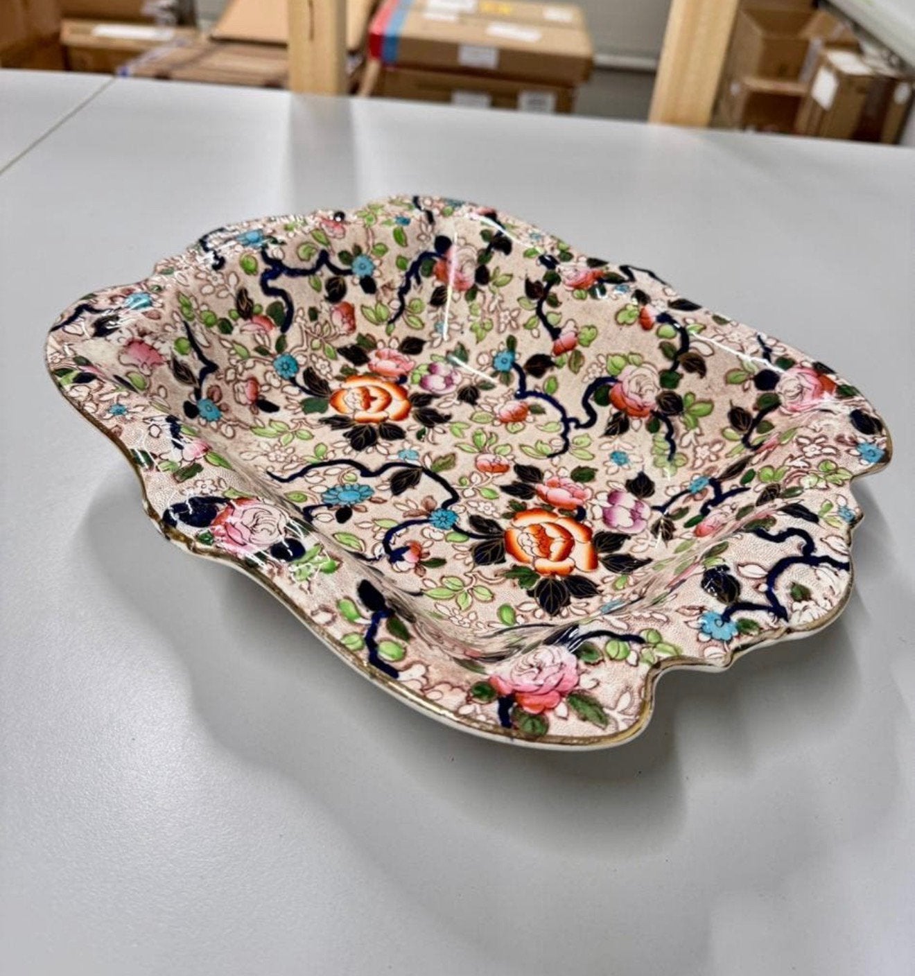 Schaal antieke STAFFORDSHIRE IMARI BOWL 19e eeuw Victoriaans, Ophalen of Verzenden