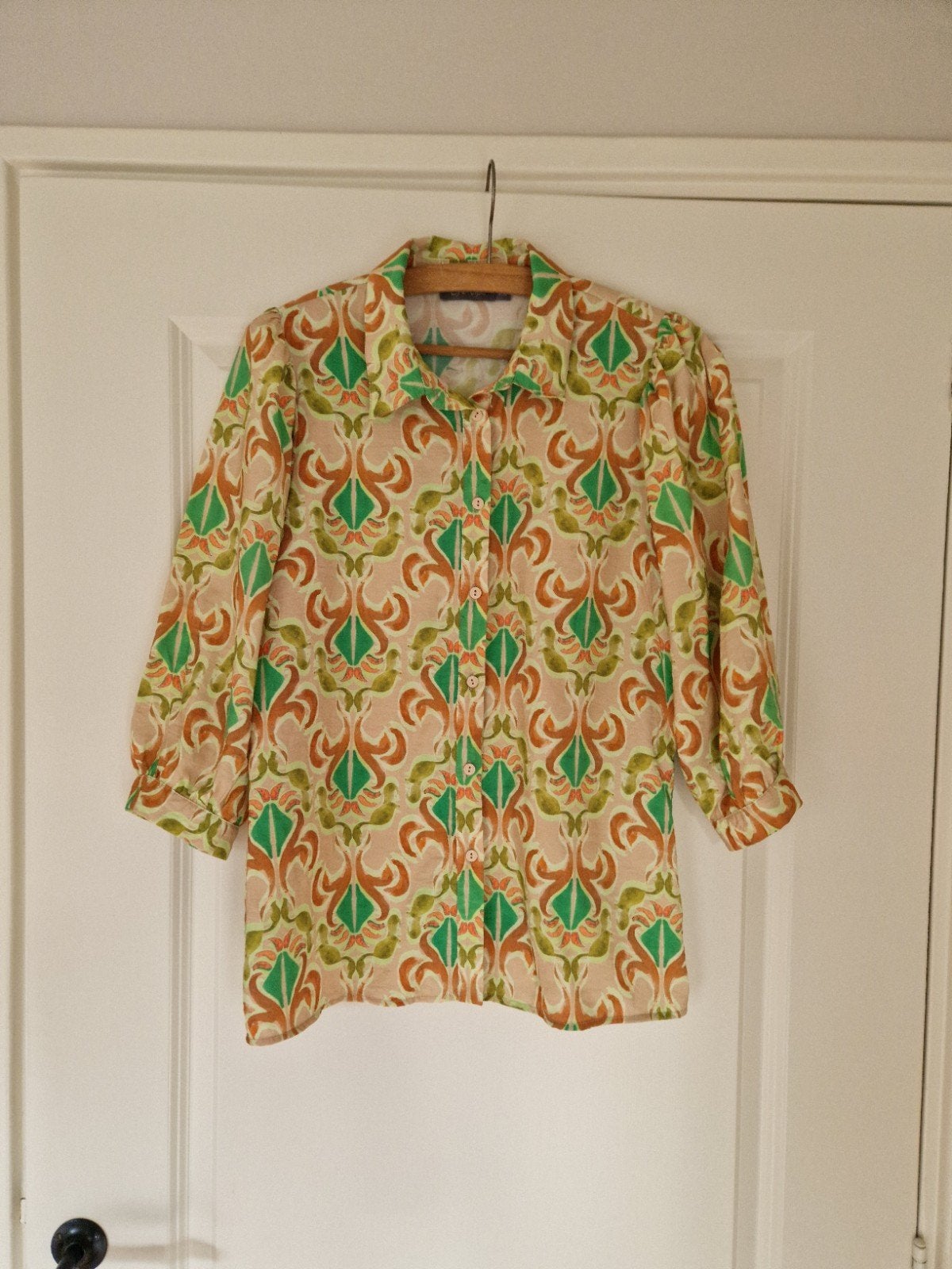 Geisha Blouse met Print - Maat S/36, Kleding | Dames, Geisha, Meerkleurig, Ophalen of Verzenden, Maat 36 (S)