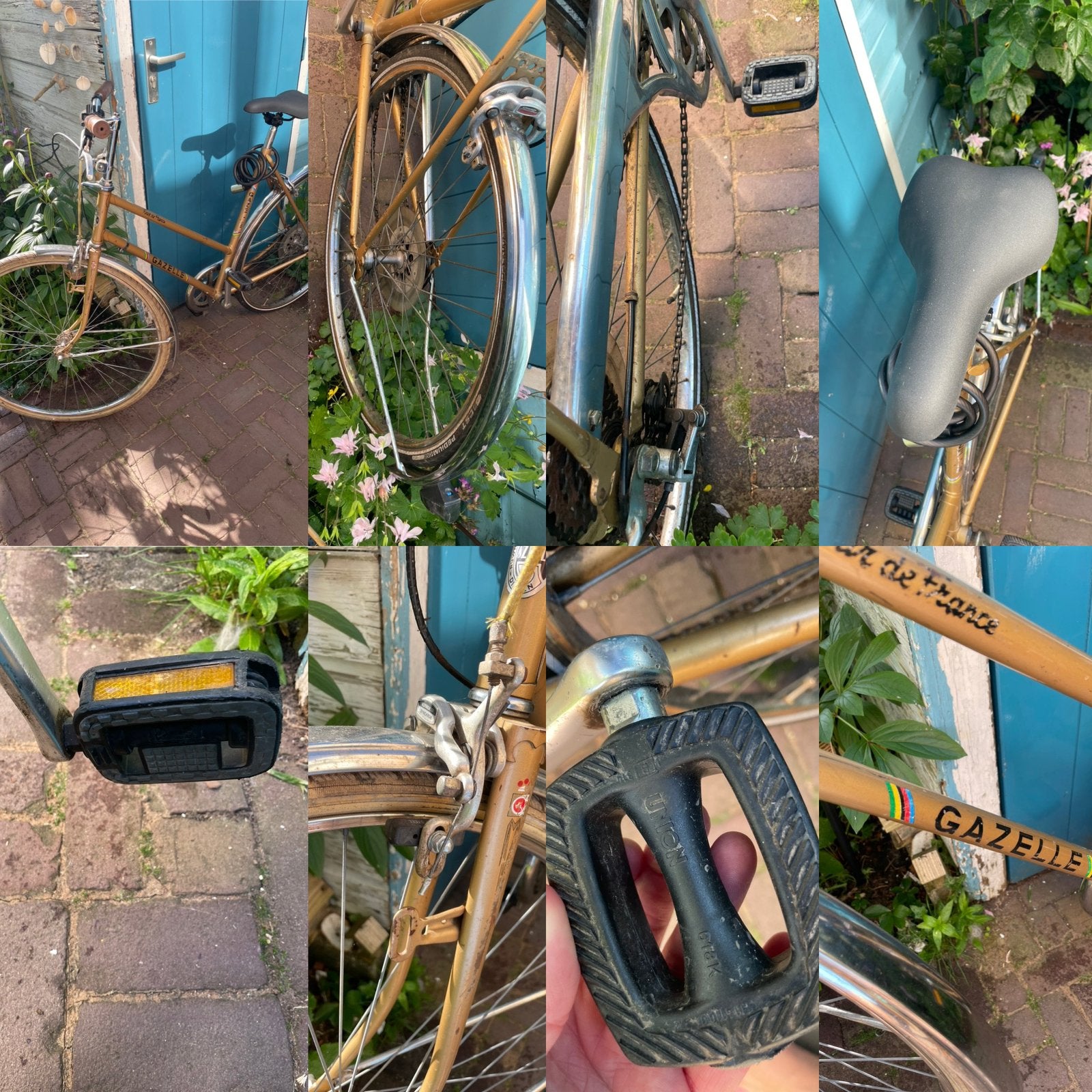 Vintage Gazelle racefiets - Opknapper/Decoratie, Ophalen, Gebruikt, Staal, Velgrem