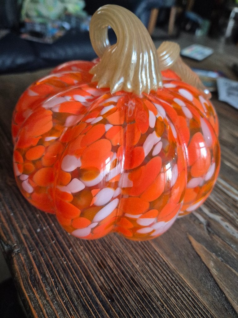 glazen glas pompoen oranje zie foto, Ophalen, Oranje, Glas