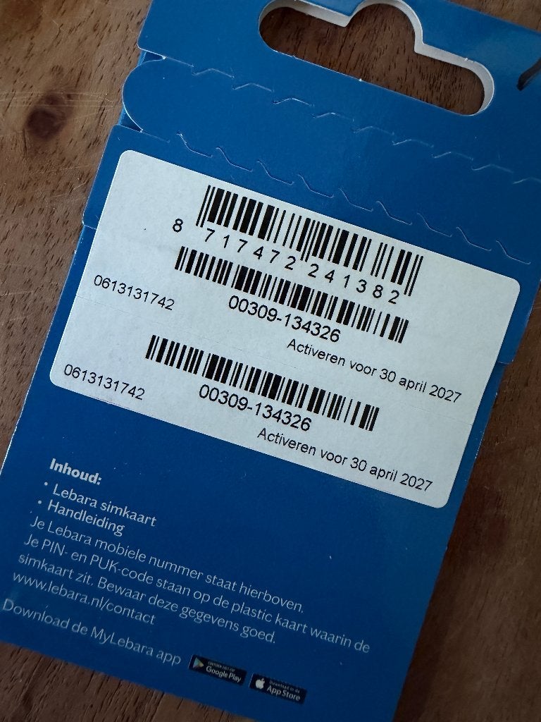 06 1313 1742 Lebara Prepaid Sim, Verzenden, Nieuw, Overige providers, Simkaart