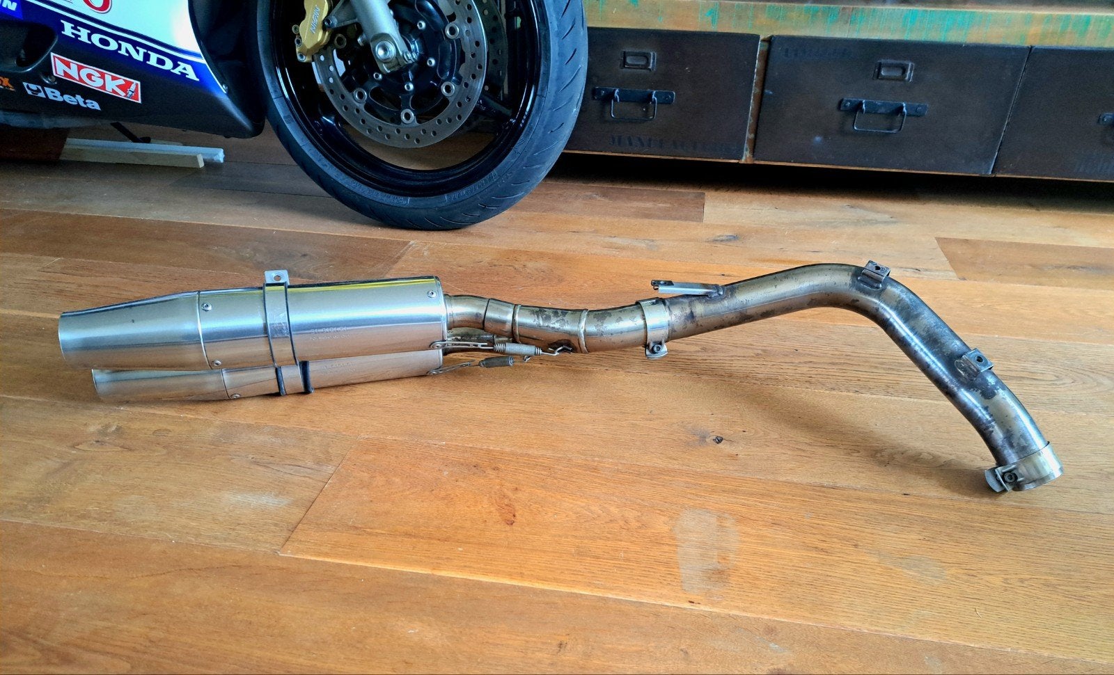 Nette dubbele Laser extreme uitlaat cbr600rr cbr 600 rr pc37, Ophalen of Verzenden