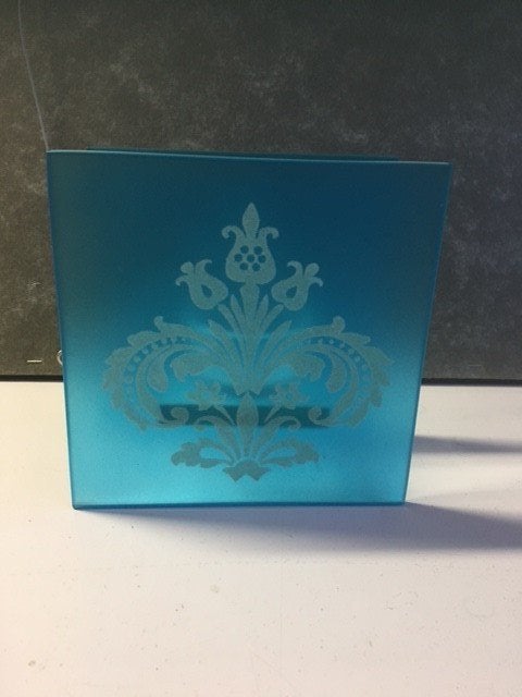 blauw glazen theelicht houdertje, Overige materialen, Blauw, Nieuw, Ophalen of Verzenden