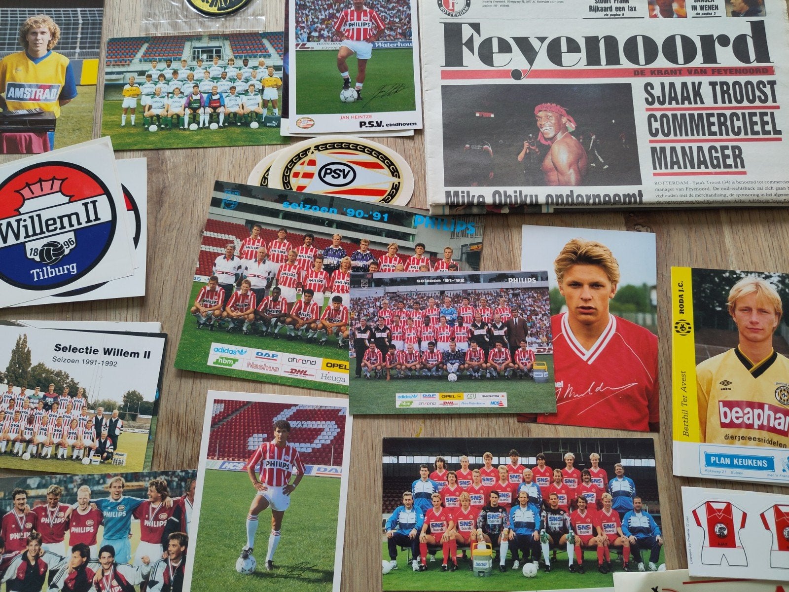 Voetbal verzameling: stickers, kaarten en meer (jaren '90), Ophalen of Verzenden, Gebruikt, Ajax, Poster, Plaatje of Sticker