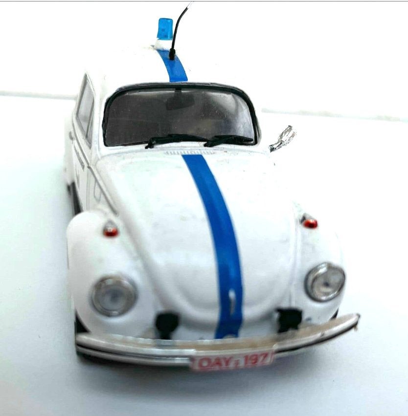 Volkswagen Kever Politie Auto Model - Atlas Editions, Hobby en Vrije tijd, Modelauto's | 1:43, Ophalen of Verzenden, Gebruikt