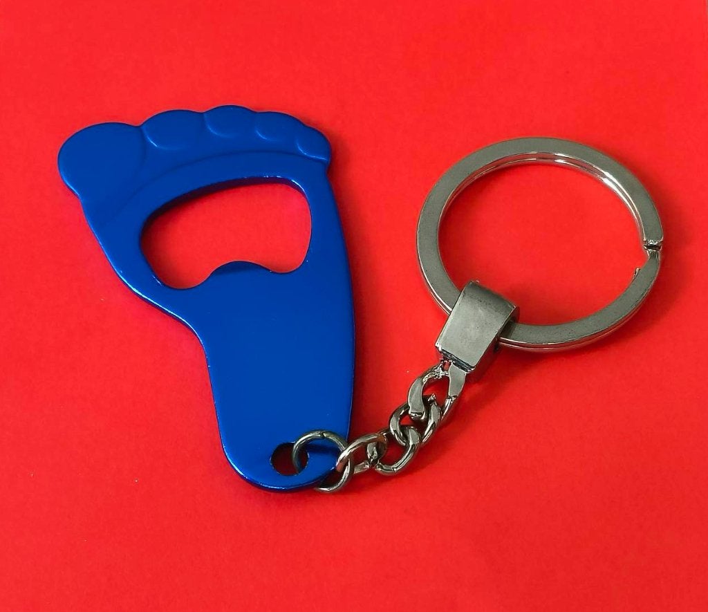 Voet sleutelhanger (blauw), Verzamelen, Sleutelhangers, Ophalen of Verzenden, Nieuw, Overige typen