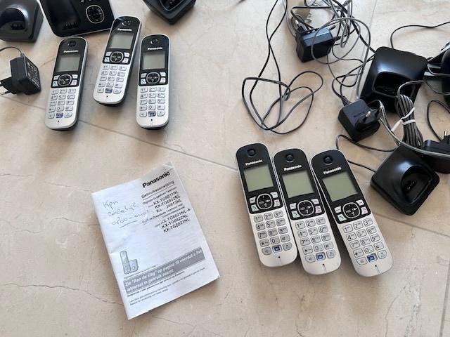 Huistelefoon Panasonic (totaal 2x set), Ophalen of Verzenden, Gebruikt, 4 handsets of meer