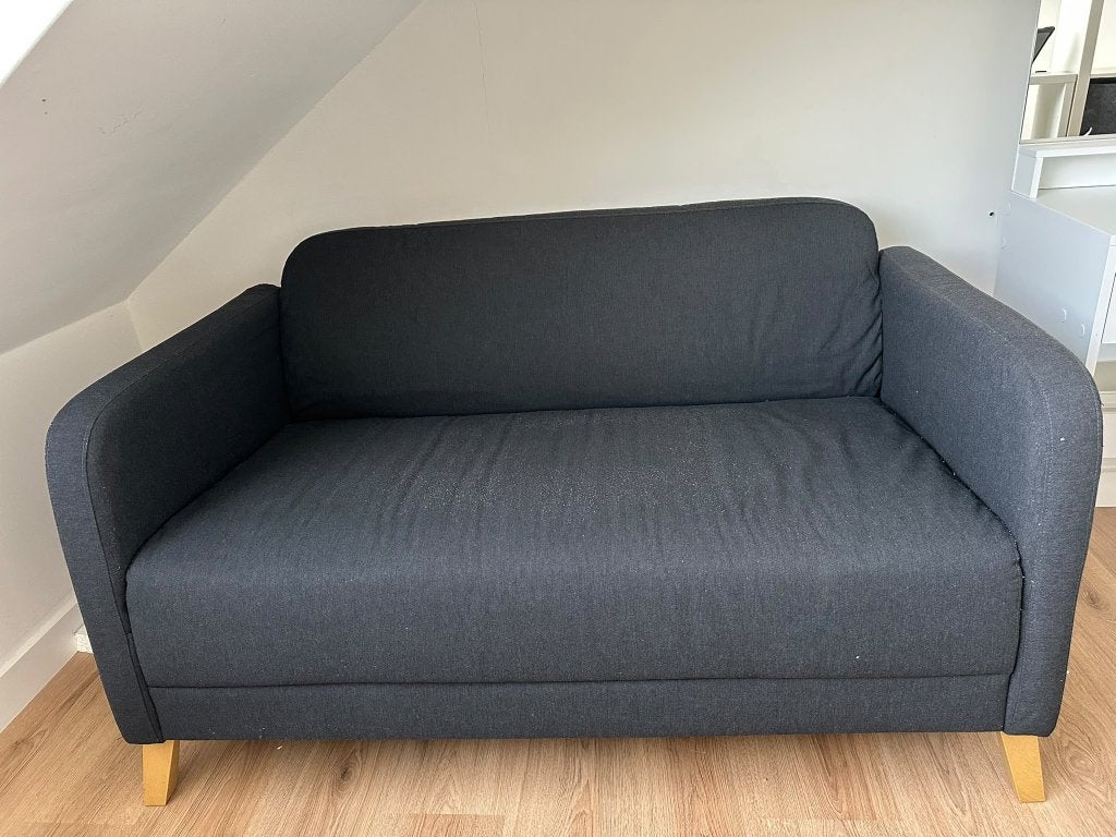 Ikea 2-zit bank grijs, Ophalen, Hout, Minder dan 75 cm, Tweepersoons