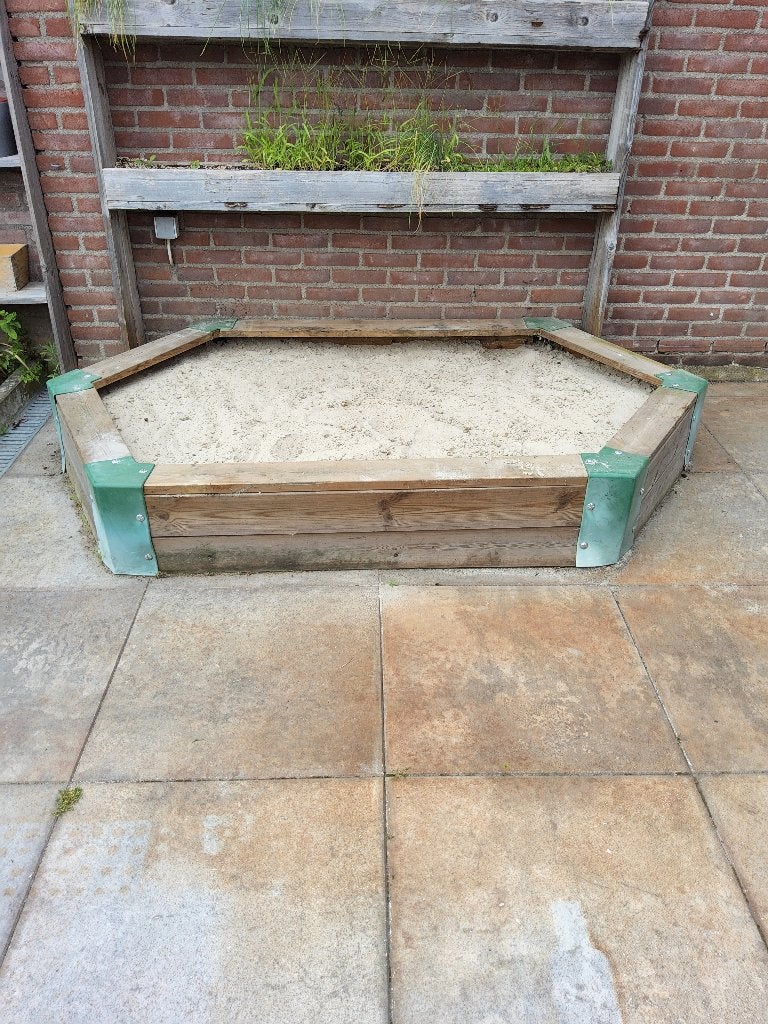 Leuke zandbak met zand, Ophalen, Gebruikt
