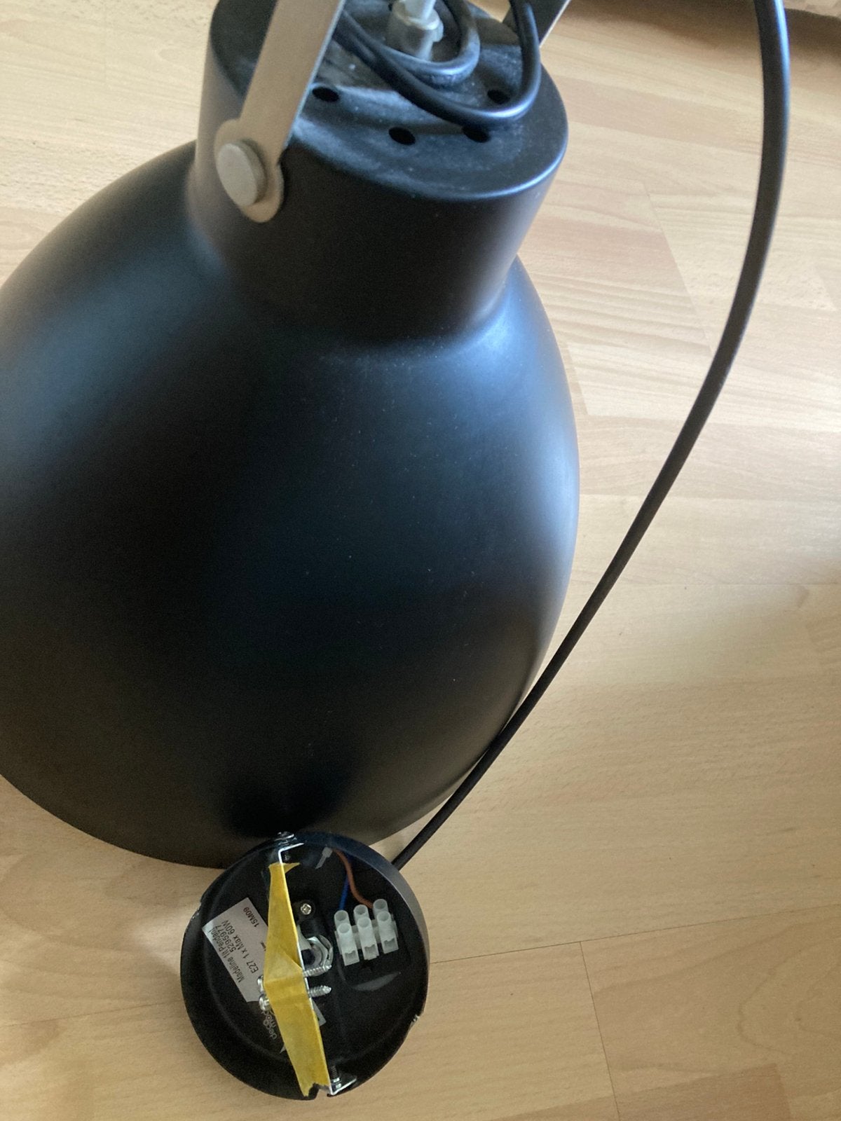 Hanglamp zwart, Ophalen, Zo goed als nieuw, Metaal