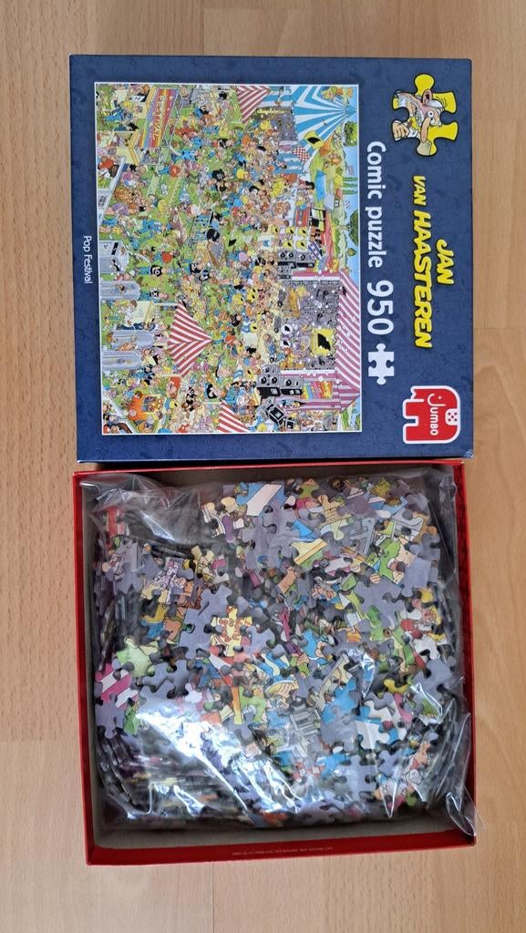 Jan van Haasteren puzzel 950 stukjes. POP FESTIVAL, Ophalen of Verzenden, 500 t/m 1500 stukjes, Zo goed als nieuw