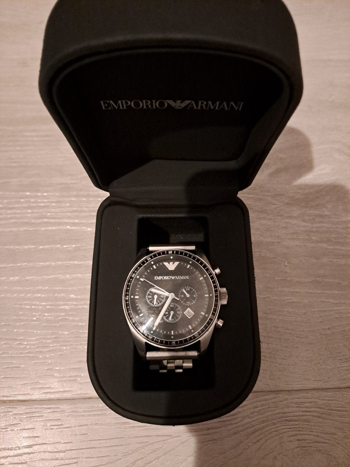 Emporio Armani Herenhorloge - Zo goed als nieuw, Sieraden, Tassen en Uiterlijk, Horloges | Heren, Staal, Staal, Polshorloge, Zo goed als nieuw