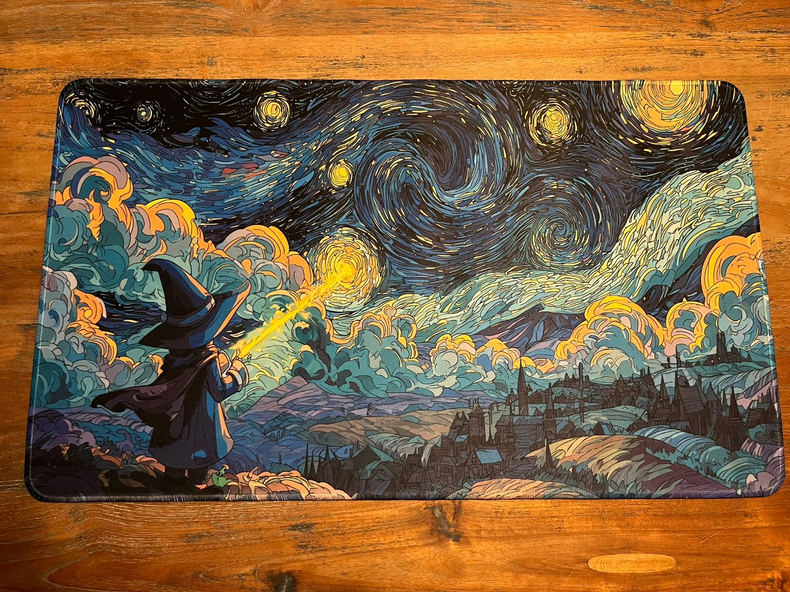 Magic the gathering playmat - tovenaar sterrennacht, Ophalen of Verzenden, Nieuw