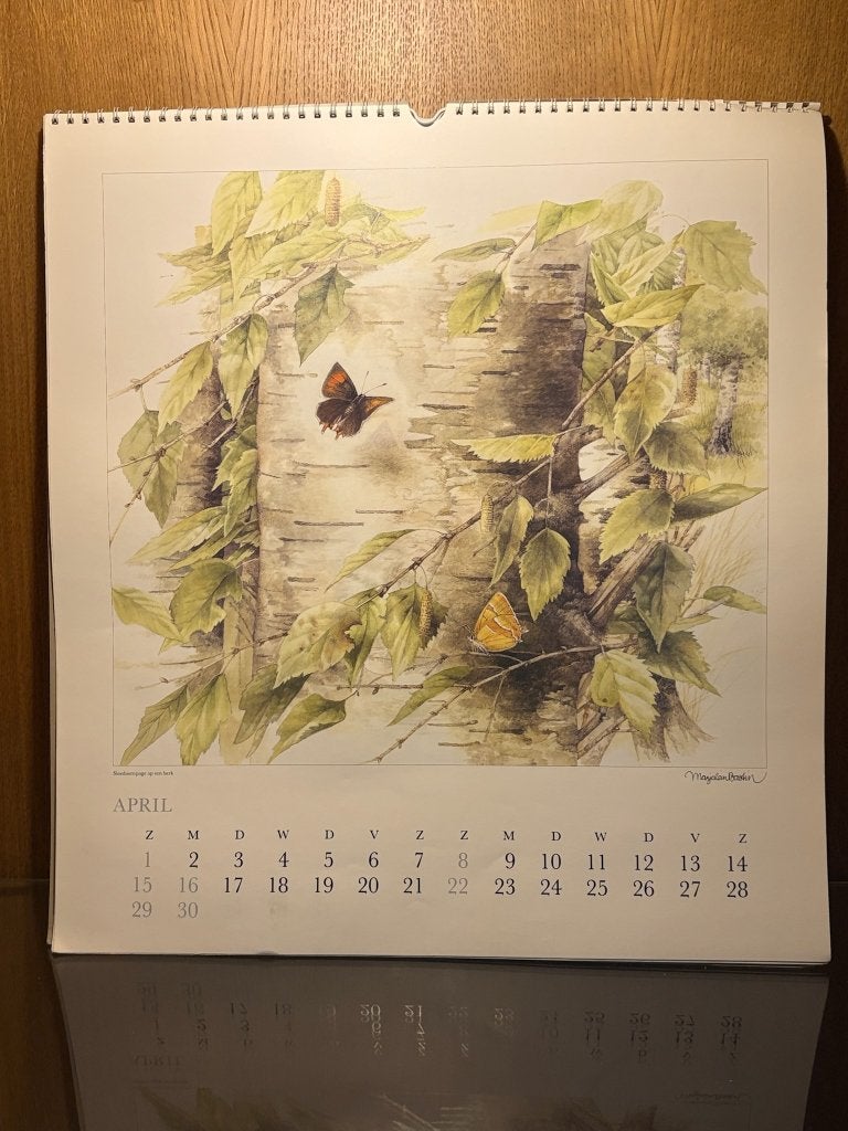 Natuurkalender Marjolein Bastin 1990, Ophalen of Verzenden, Maandkalender, Zo goed als nieuw