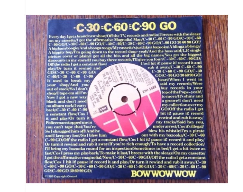 original single-bow wow wow- C30-C60-C90- *1980*, Fotohoes, Overige genres, 7 inch, Ophalen of Verzenden