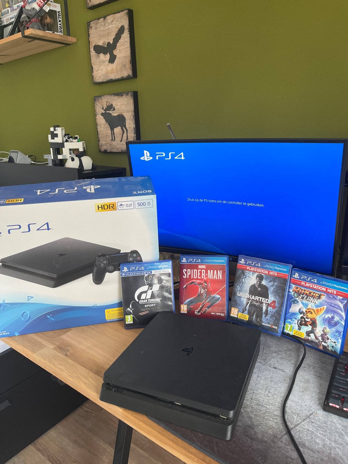 PS4 Slim zonder controller (met eventueel spellen), Ophalen, Zonder controller, Slim, 500 GB