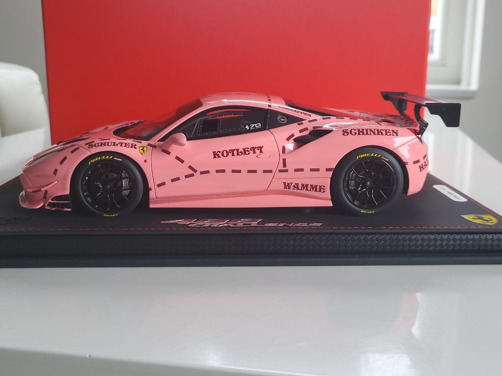 1:18 BBR Ferrari 488 Challenge Rolex Gloss Pink #23/32, Hobby en Vrije tijd, Modelauto's | 1:18, BBR, Auto, Autoart, Ophalen of Verzenden
