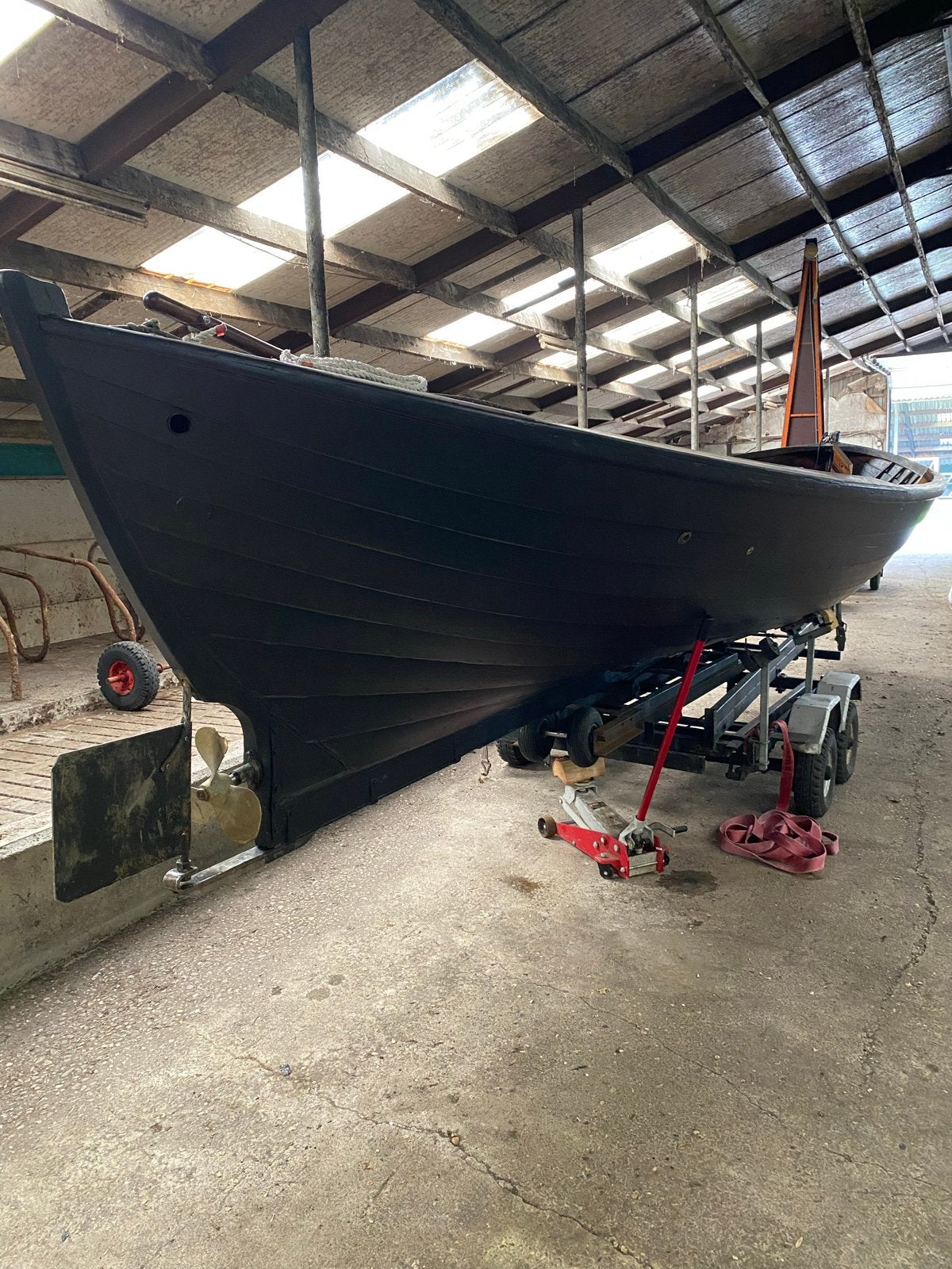 Zweedse Overnaadse Sloep 7.40m met Albin O21 Motor & Trailer, Watersport en Boten, 2 m, 60 cm, Benzine, Trailer