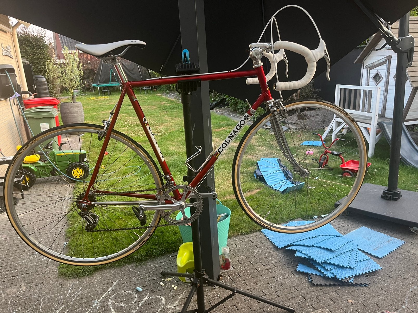 Colnago Super Full Campagnolo Super Record Panto superstaat, 28 inch, Velgrem, Zo goed als nieuw, 53 tot 57 cm