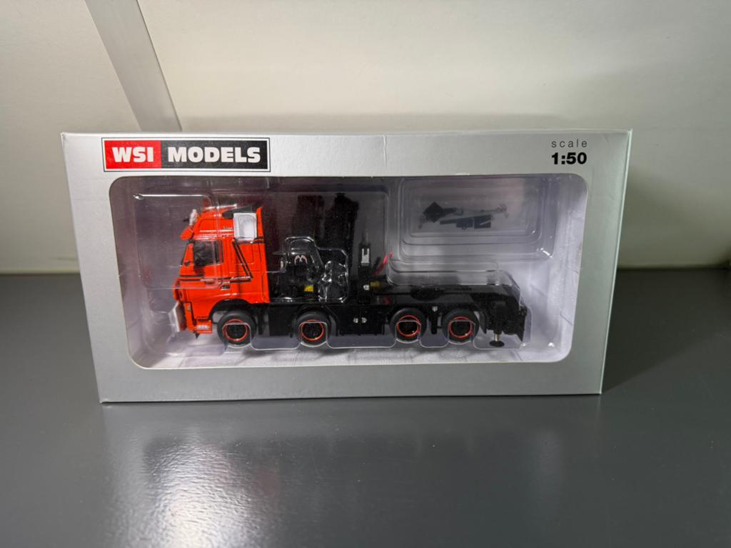 Wsi Volvo Fh3 kraanauto Remmers muntendam tekno 1:50, Wisselstroom, Wagon, Ophalen of Verzenden, Zo goed als nieuw