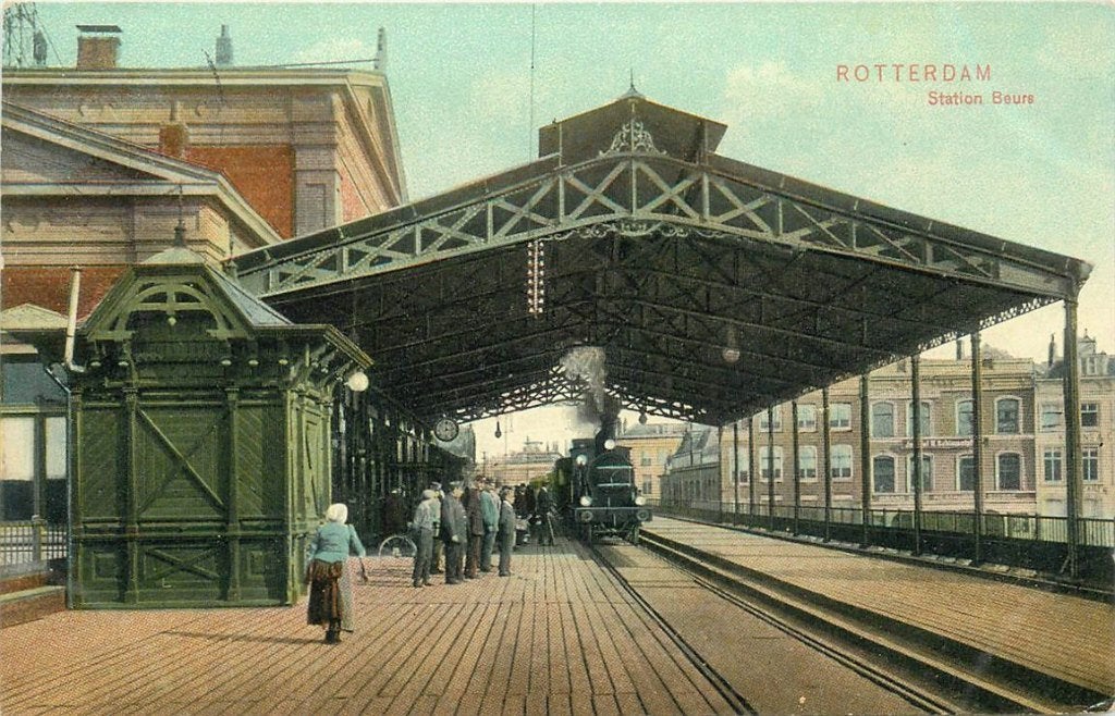 702-040-003 Rotterdam Station Beurs, Verzenden, Voor 1920, Zuid-Holland