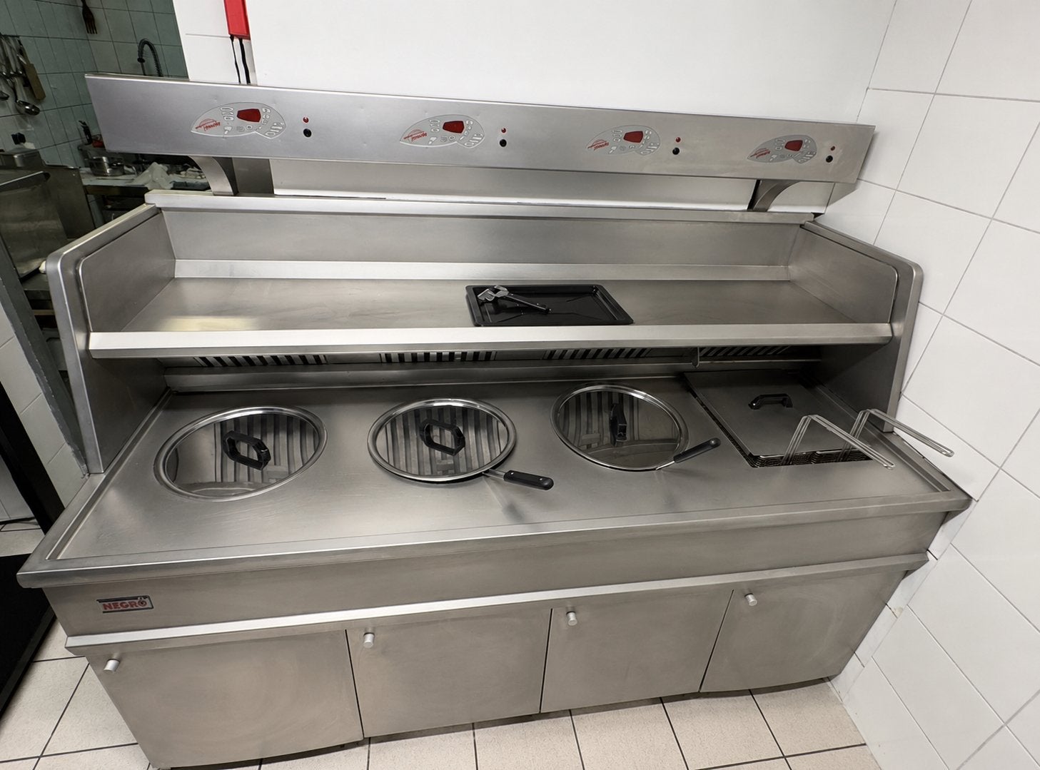 Professionele RVS Frituur- en Warmhoudunit, Ophalen, Gebruikt, Fornuis, Frituur en Grillen