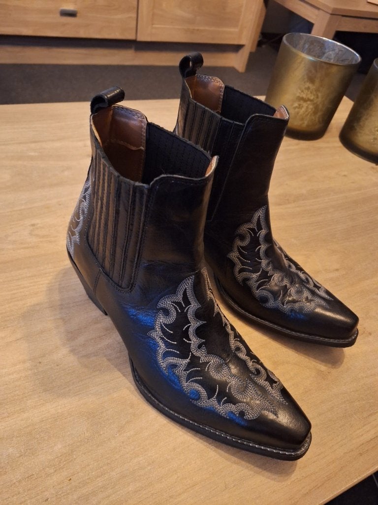 Cowboyboots Myra, Myra, Zwart, Lage of Enkellaarzen, Ophalen of Verzenden