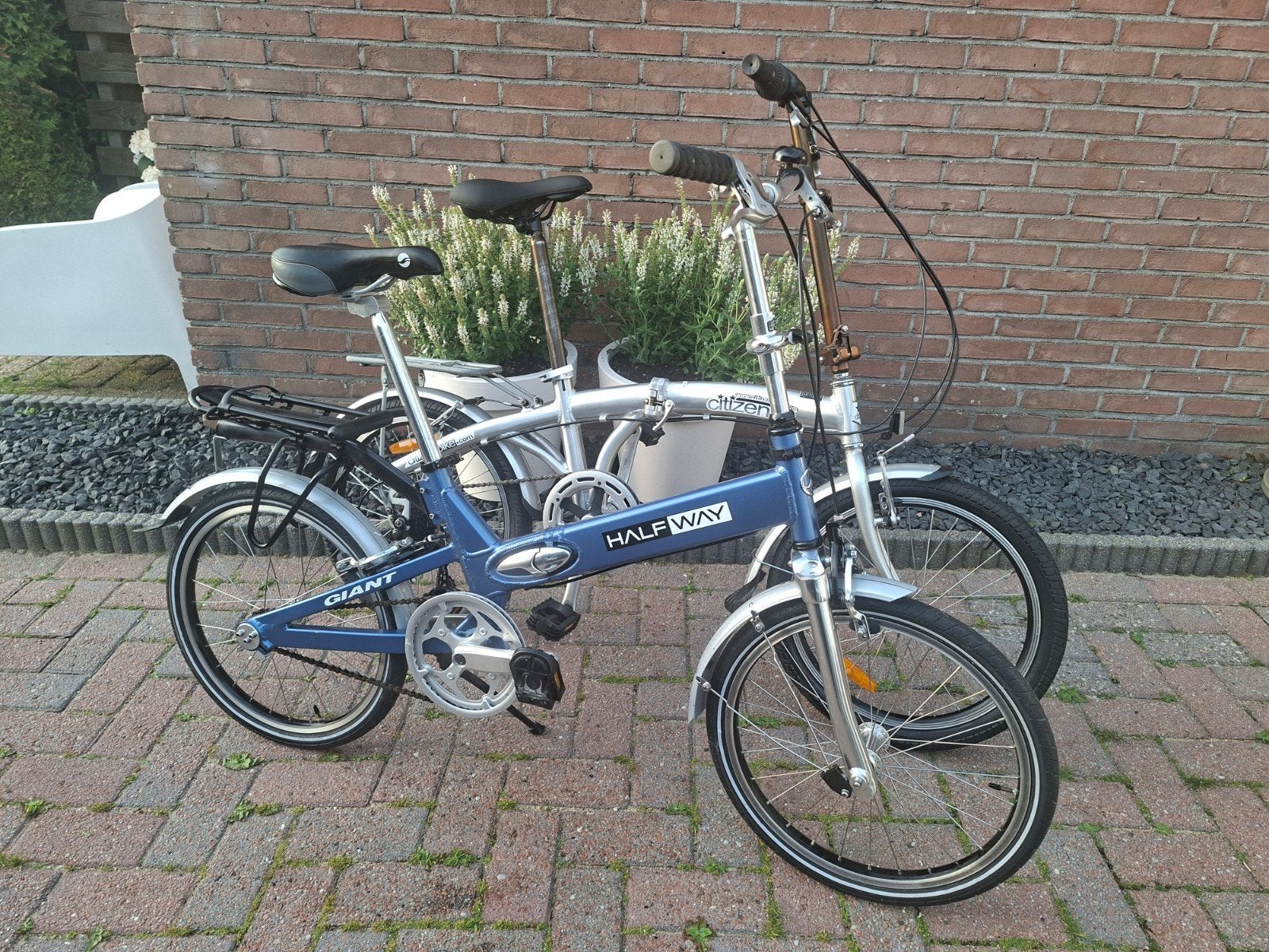 Set vouwfietsen LICHTGEWICHT ALUMINIUM, Ophalen, Zo goed als nieuw, 20 inch of meer, Versnellingen