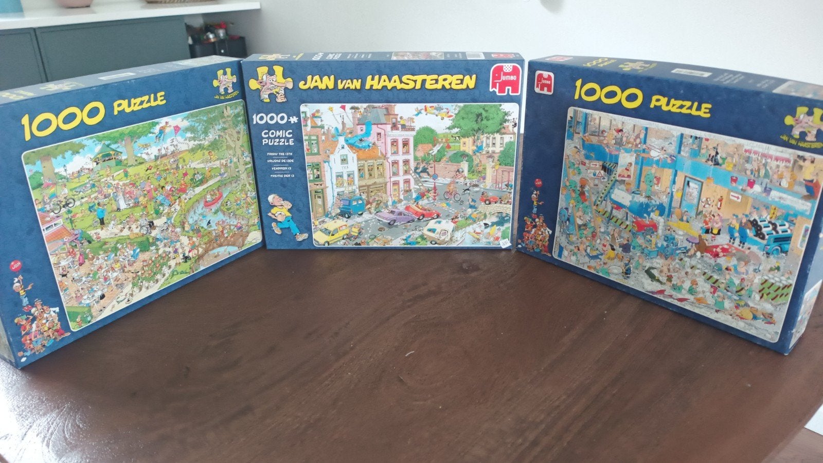 Jan van Haasteren puzzels, Ophalen, 500 t/m 1500 stukjes