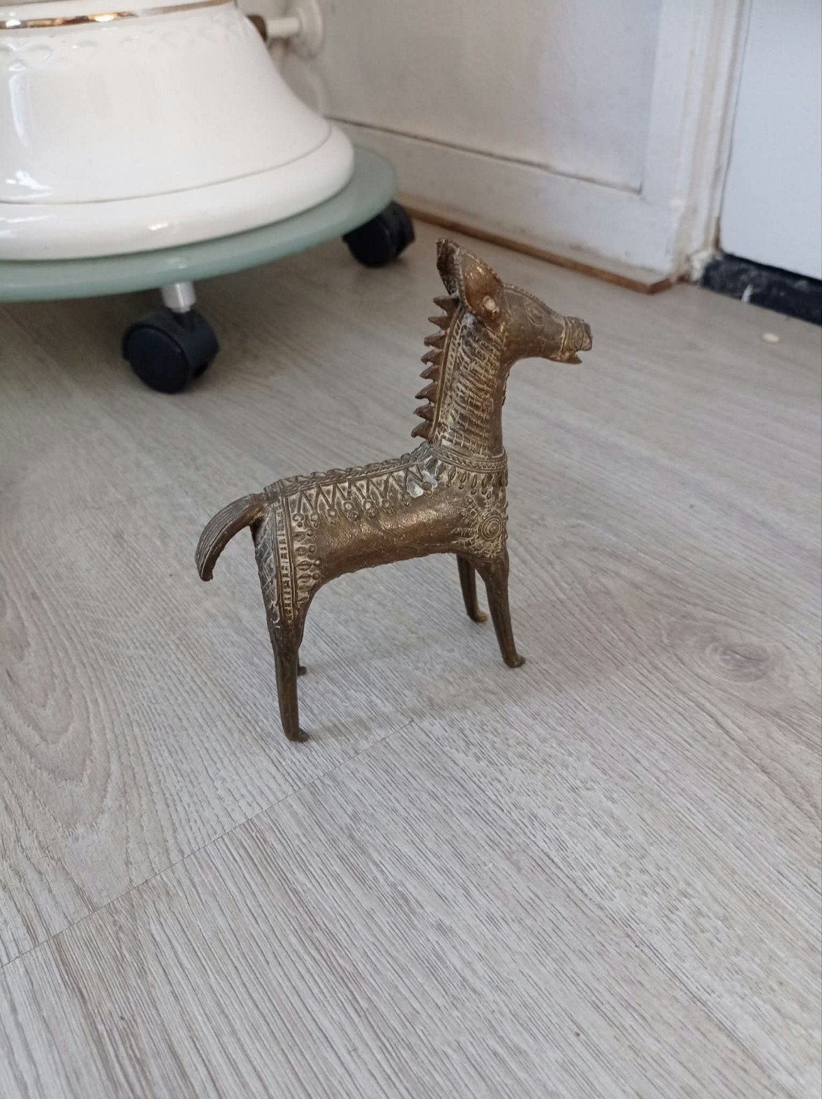 Vintage Bronzen Paardje - Decoratief Beeldje, Ophalen of Verzenden