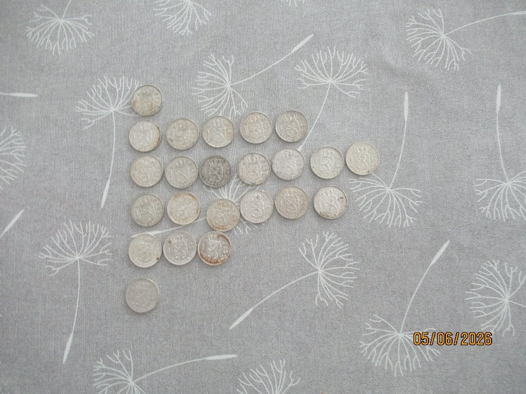 Zilveren munten, Postzegels en Munten, Munten | Nederland, Ophalen of Verzenden, Koningin Juliana, Setje, Zilver