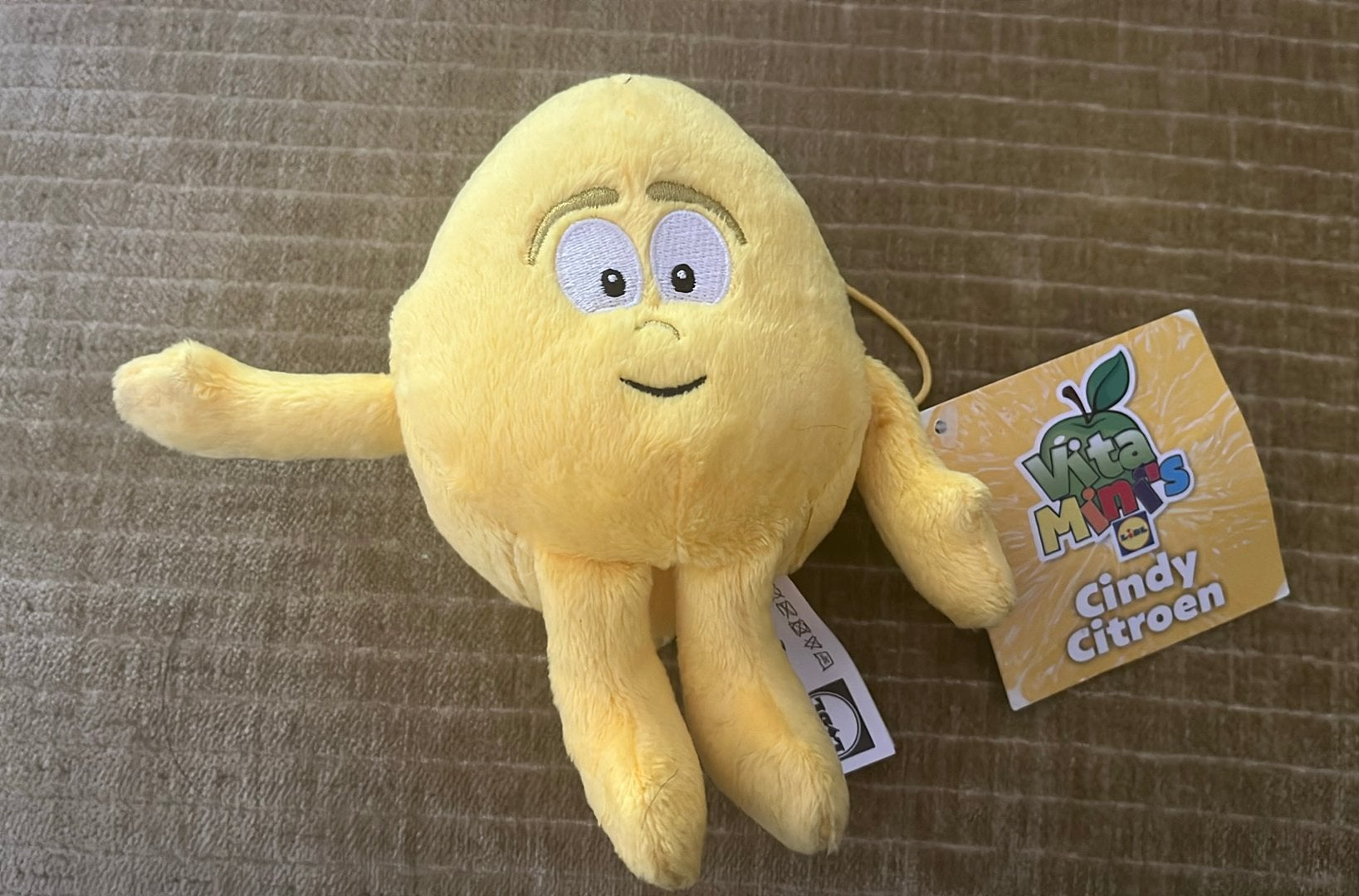 Lidl Vita Mini Cindy Citroen knuffel, Lidl, Overige typen, Nieuw, Ophalen of Verzenden