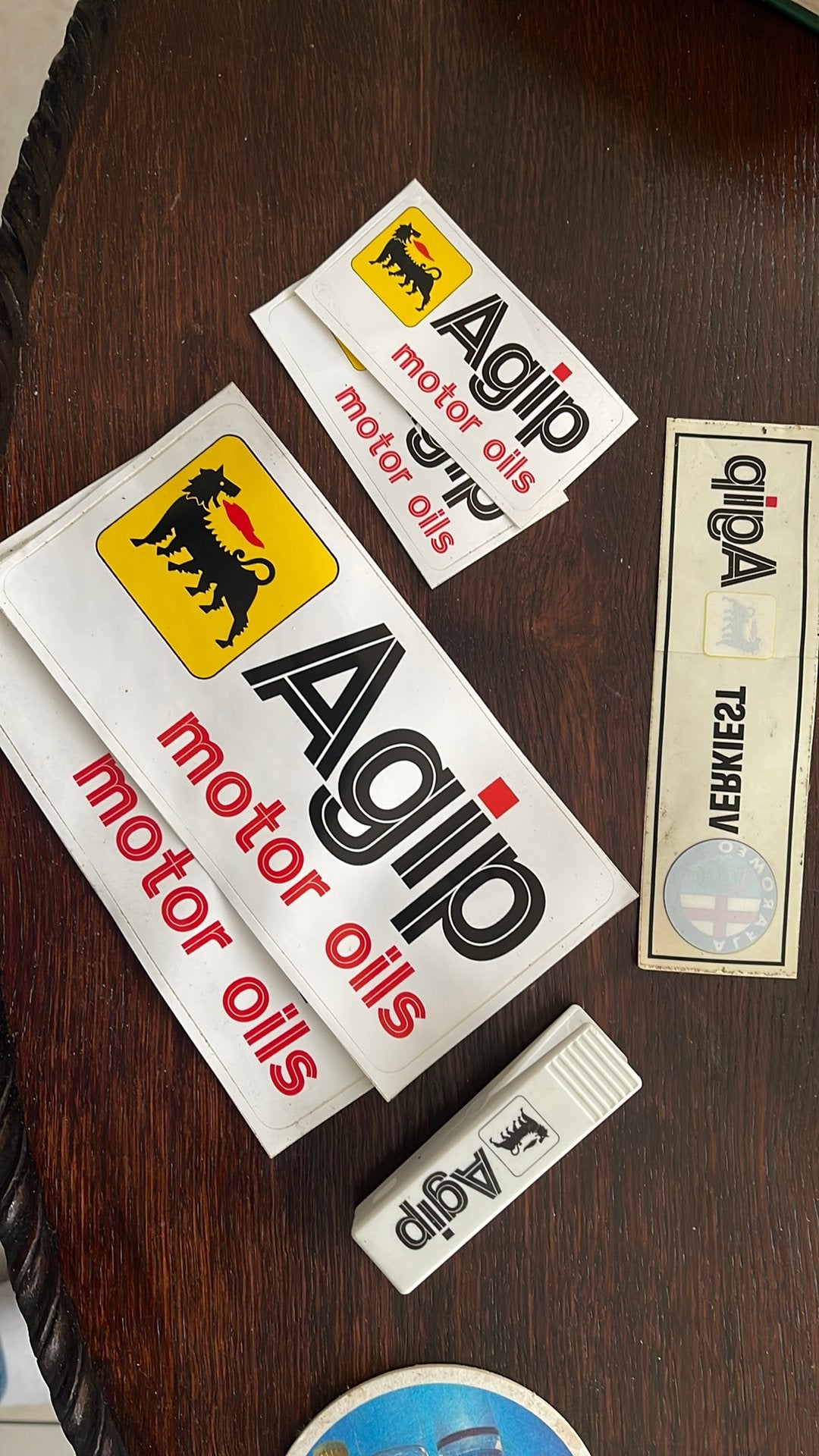 Agip stickers, Ophalen of Verzenden, Zo goed als nieuw
