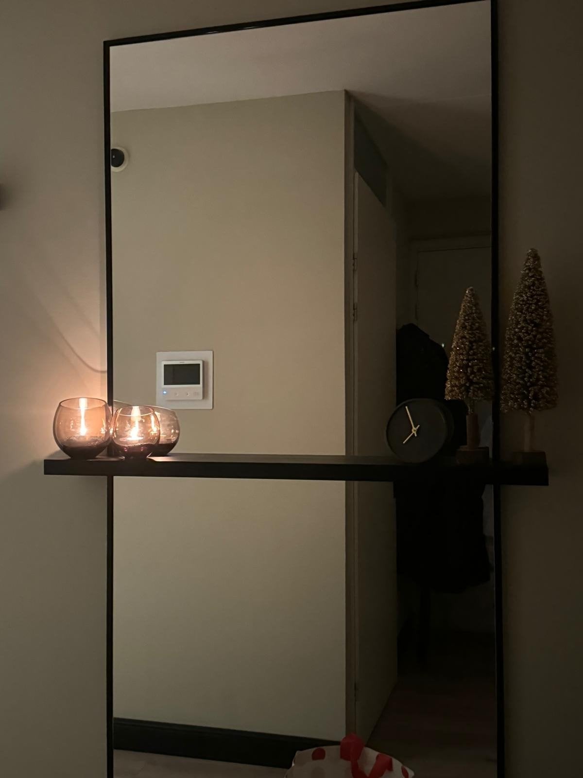 Grote spiegel met plankje - 100x200cm, Ophalen, 200 cm of meer, Zo goed als nieuw, 100 tot 125 cm