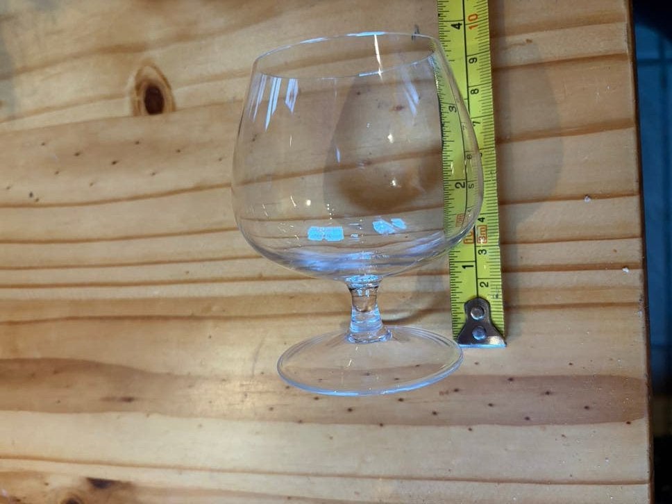 2 cognac glazen een dun en een iets dikker  glas, Ophalen of Verzenden, Zo goed als nieuw, Overige typen
