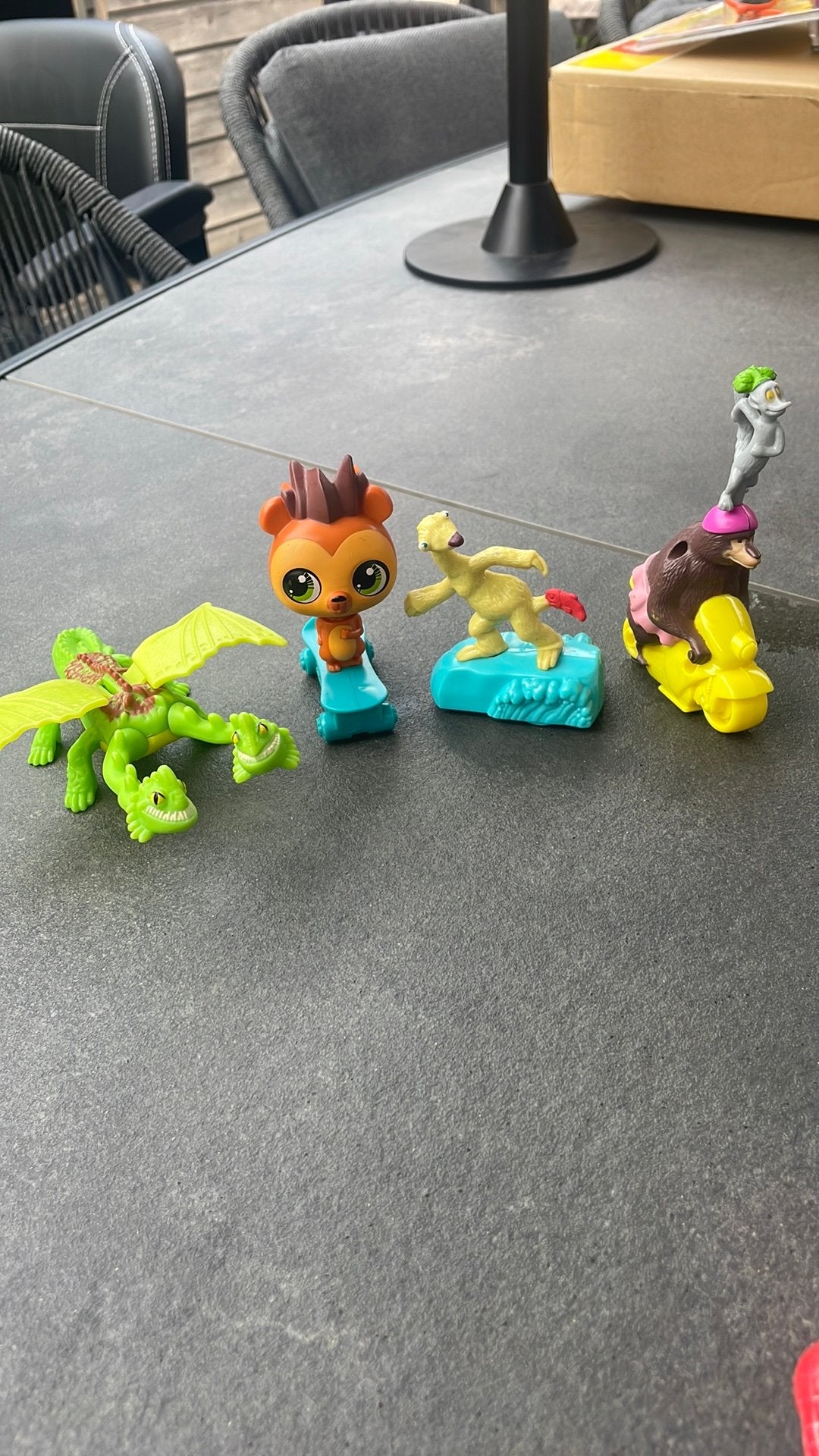 Set van 4 Vintage McDonald's Happy Meal Speeltjes (2008-12), Ophalen of Verzenden, Gebruikt