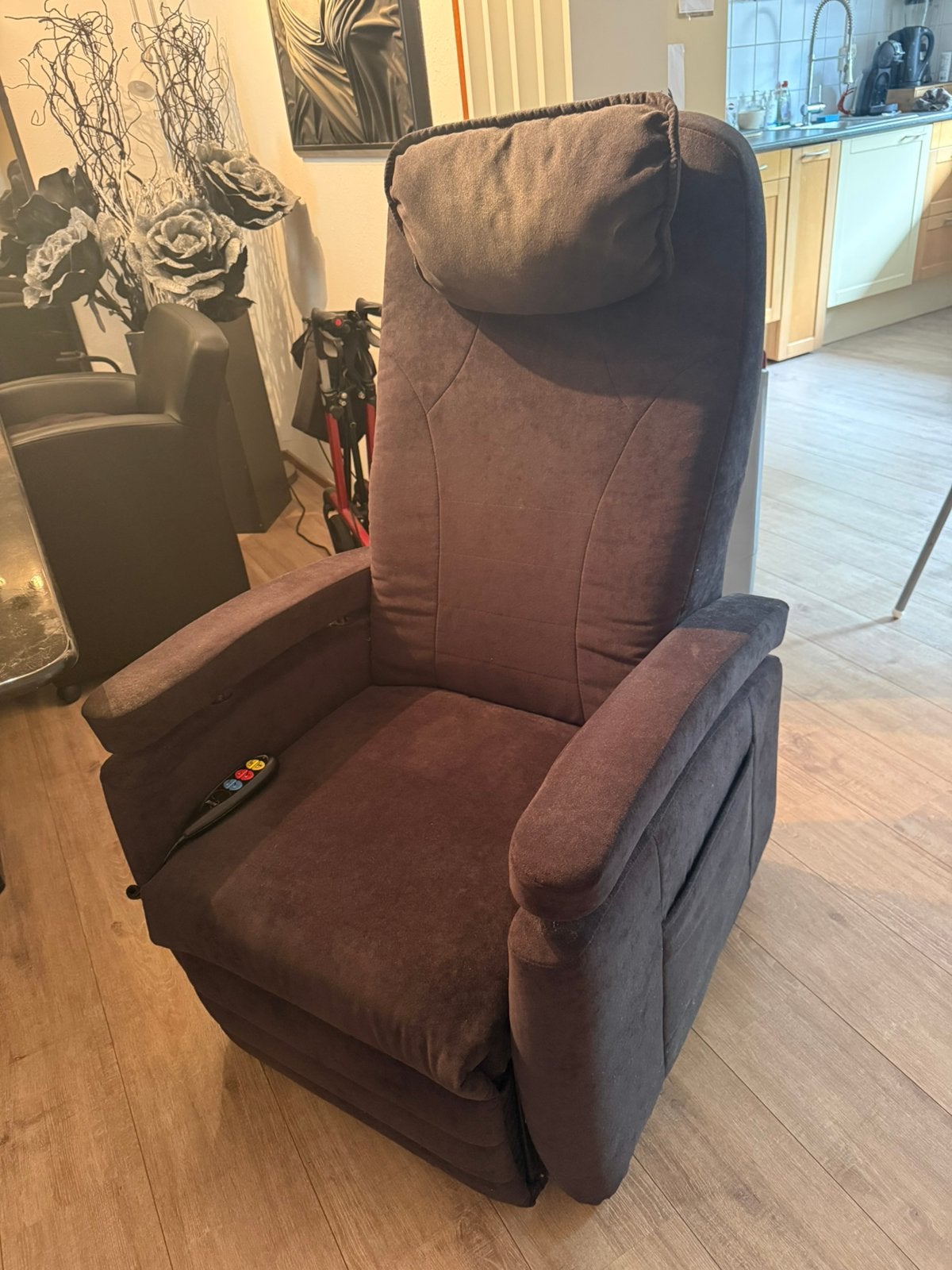Sta op stoel zwart, Huis en Inrichting, Fauteuils, Ophalen, Zo goed als nieuw, 50 tot 75 cm